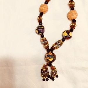 Original Artisan Clay  Bead Necklace